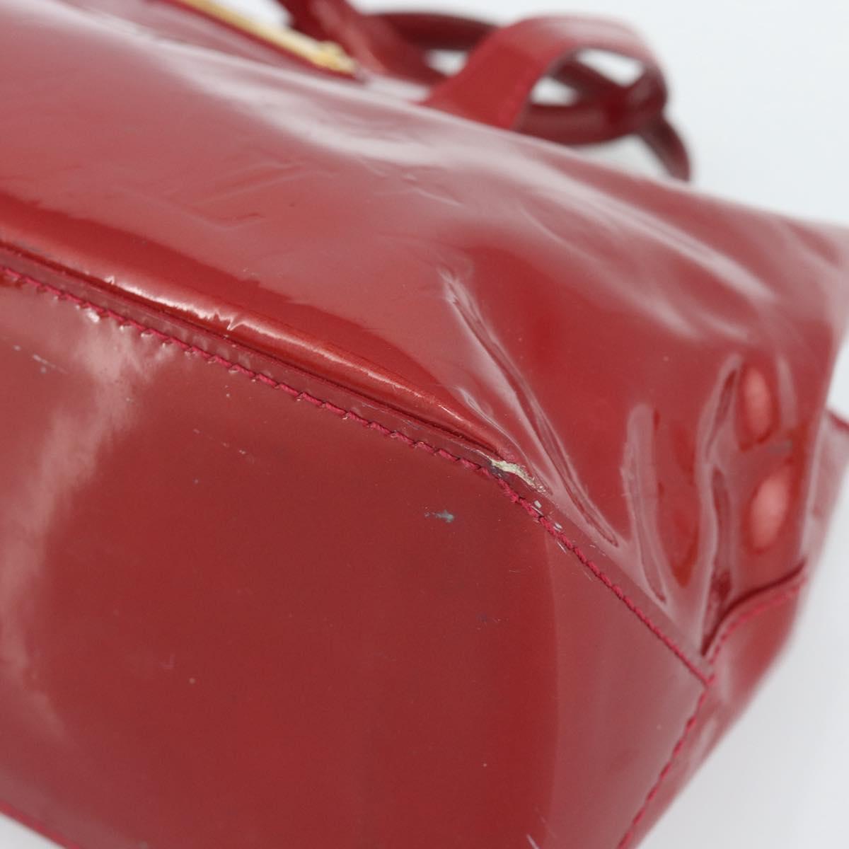 LOUIS VUITTON Monogram Vernis Wilshire PM Bag Pomme D'amour M93642 Auth 189225