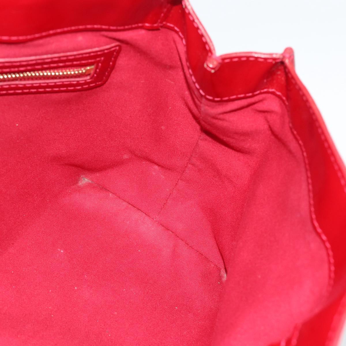 LOUIS VUITTON Monogram Vernis Wilshire PM Bag Pomme D'amour M93642 Auth 189225