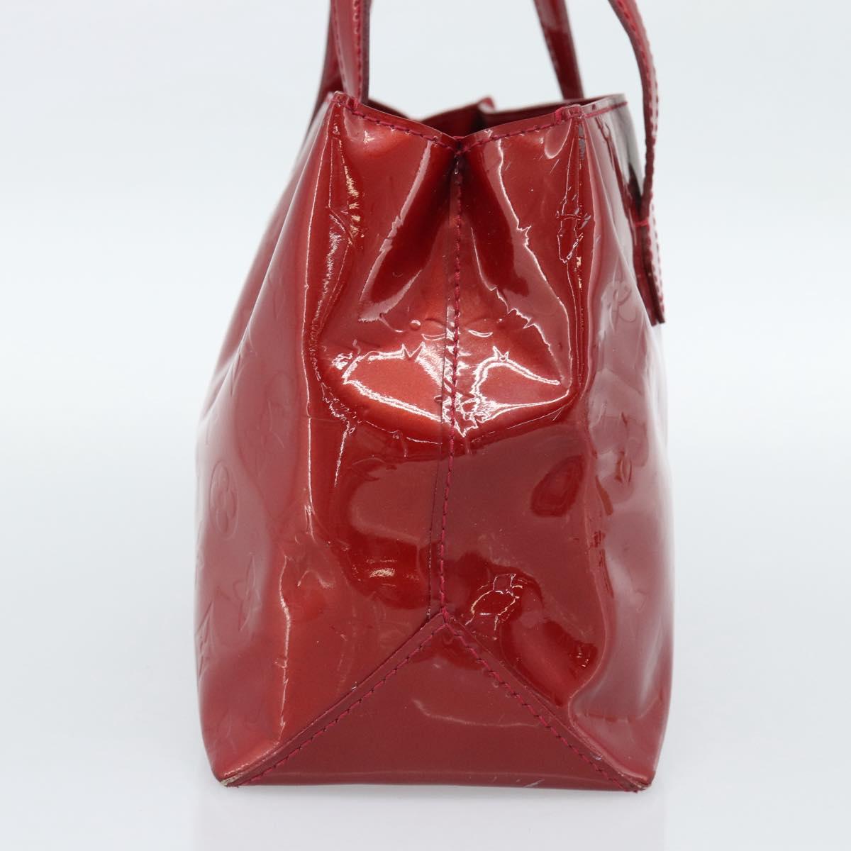 LOUIS VUITTON Monogram Vernis Wilshire PM Bag Pomme D'amour M93642 Auth 189225