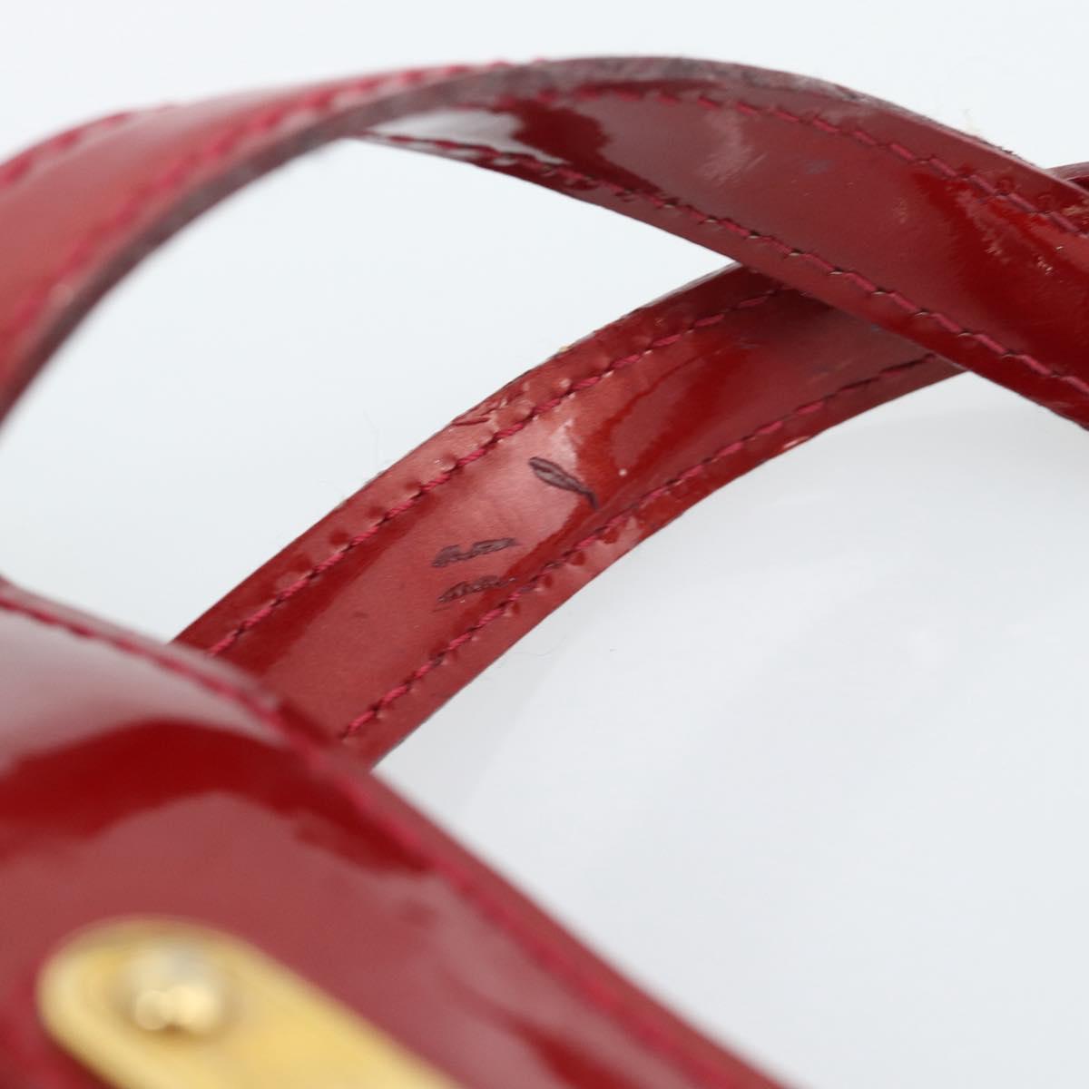LOUIS VUITTON Monogram Vernis Wilshire PM Bag Pomme D'amour M93642 Auth 189225