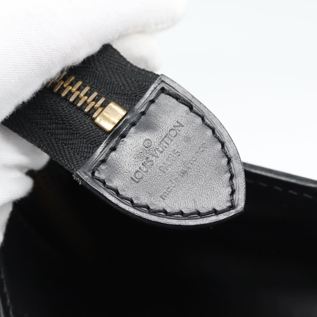 LOUIS VUITTON Epi Sac Tri-angle Hand Bag Black M52092 LV Auth 189228