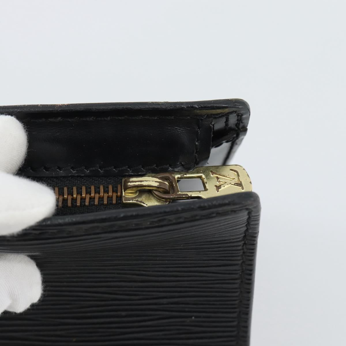 LOUIS VUITTON Epi Sac Tri-angle Hand Bag Black M52092 LV Auth 189228