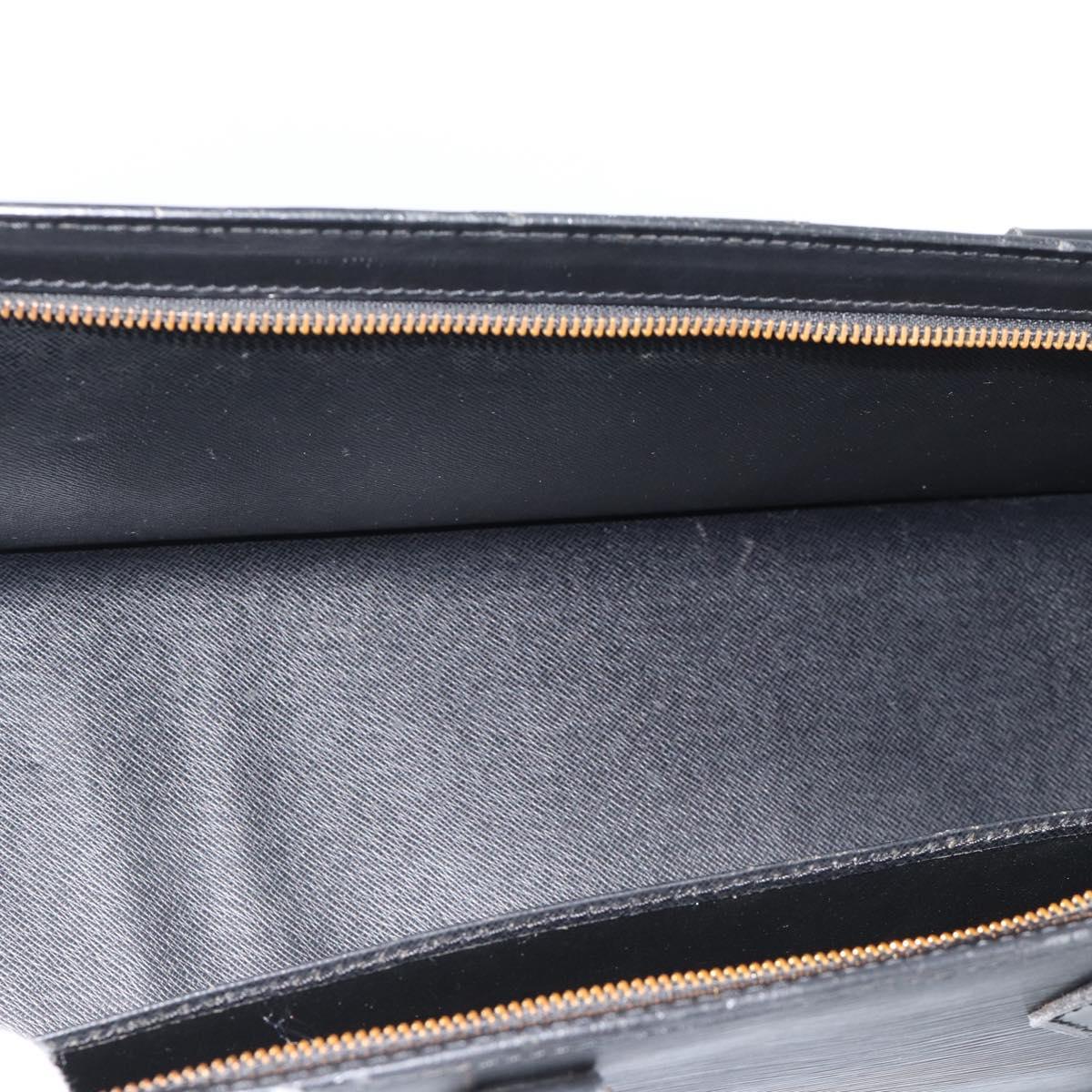 LOUIS VUITTON Epi Sac Tri-angle Hand Bag Black M52092 LV Auth 189228