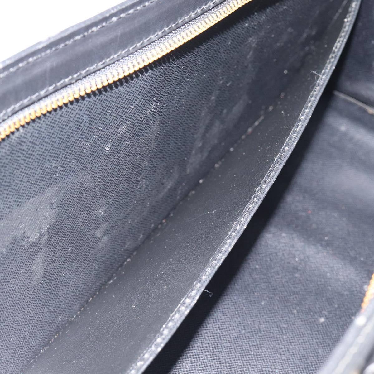 LOUIS VUITTON Epi Sac Tri-angle Hand Bag Black M52092 LV Auth 189228