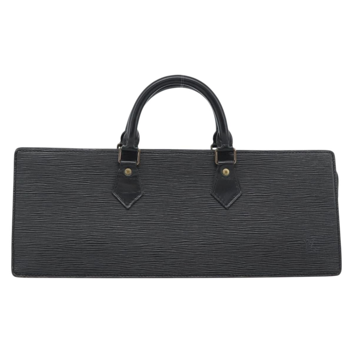 LOUIS VUITTON Epi Sac Tri-angle Hand Bag Black M52092 LV Auth 189228