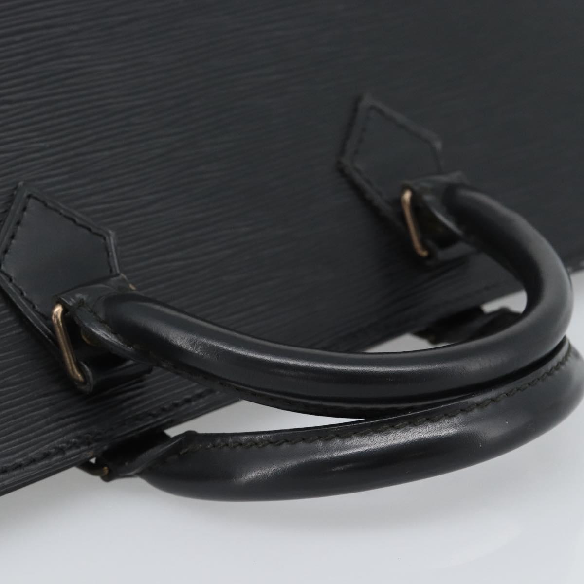 LOUIS VUITTON Epi Sac Tri-angle Hand Bag Black M52092 LV Auth 189228