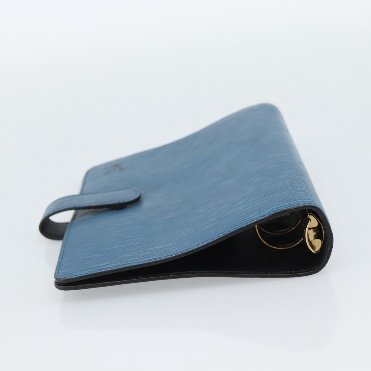 LOUIS VUITTON Epi Agenda MM Day Planner Cover Blue R20055 LV Auth 189229