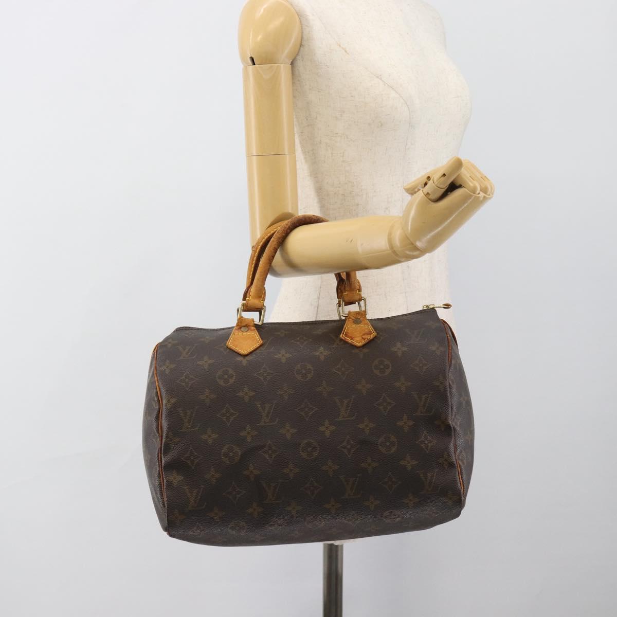 LOUIS VUITTON Monogram Speedy 30 Hand Bag M41526 LV Auth 189238