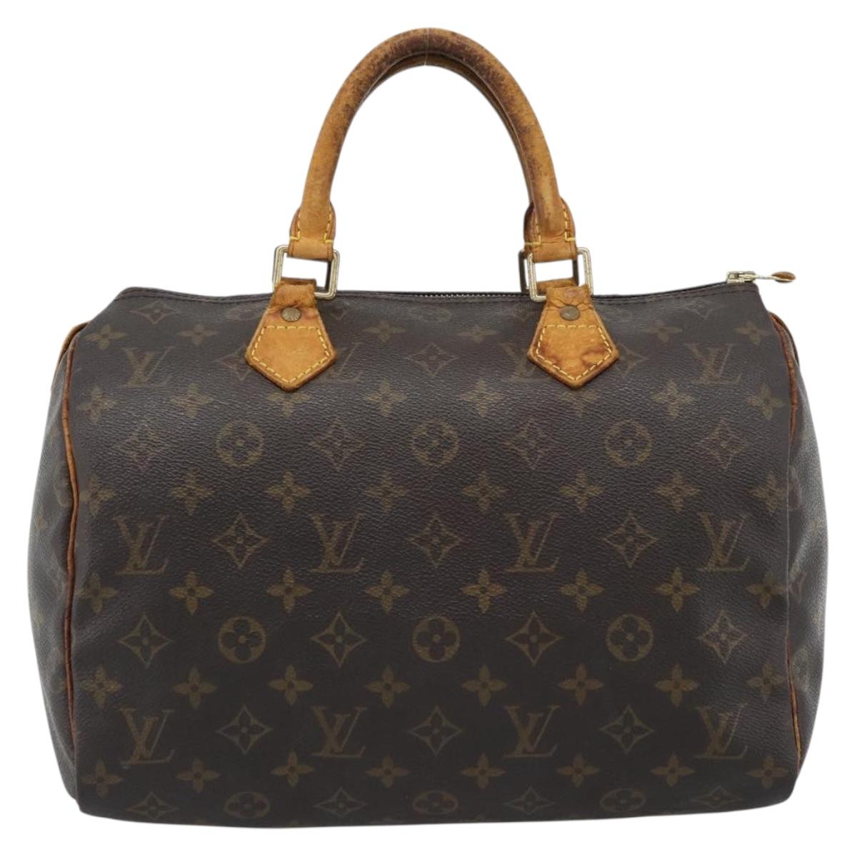 LOUIS VUITTON Monogram Speedy 30 Hand Bag M41526 LV Auth 189238