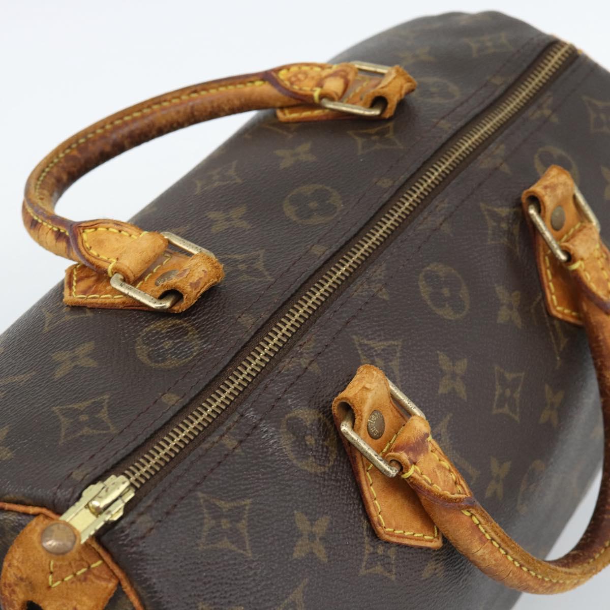 LOUIS VUITTON Monogram Speedy 30 Hand Bag M41526 LV Auth 189238