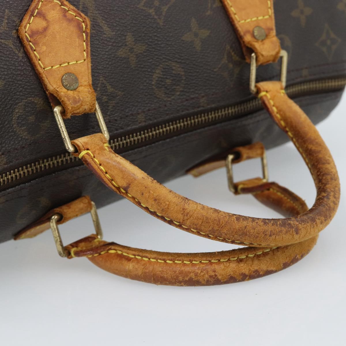 LOUIS VUITTON Monogram Speedy 30 Hand Bag M41526 LV Auth 189238