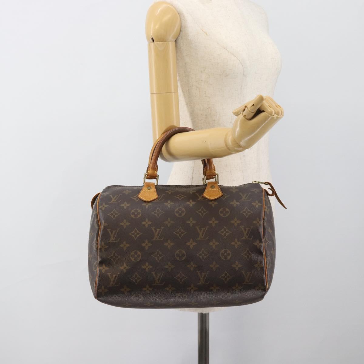 LOUIS VUITTON Monogram Speedy 30 Hand Bag M41526 LV Auth 189239