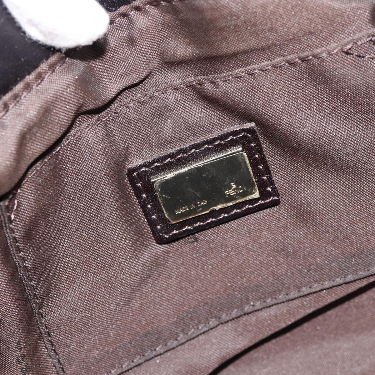 FENDI Shoulder Bag Harako leather Beige Gold Auth 189242