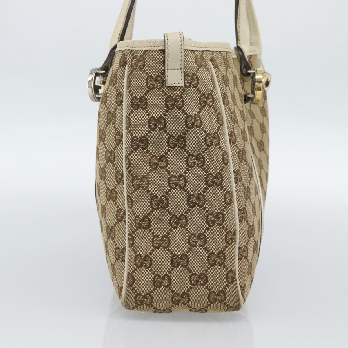 GUCCI GG Canvas Miss GG Tote Bag Beige Silver gold 232957 Auth 189245