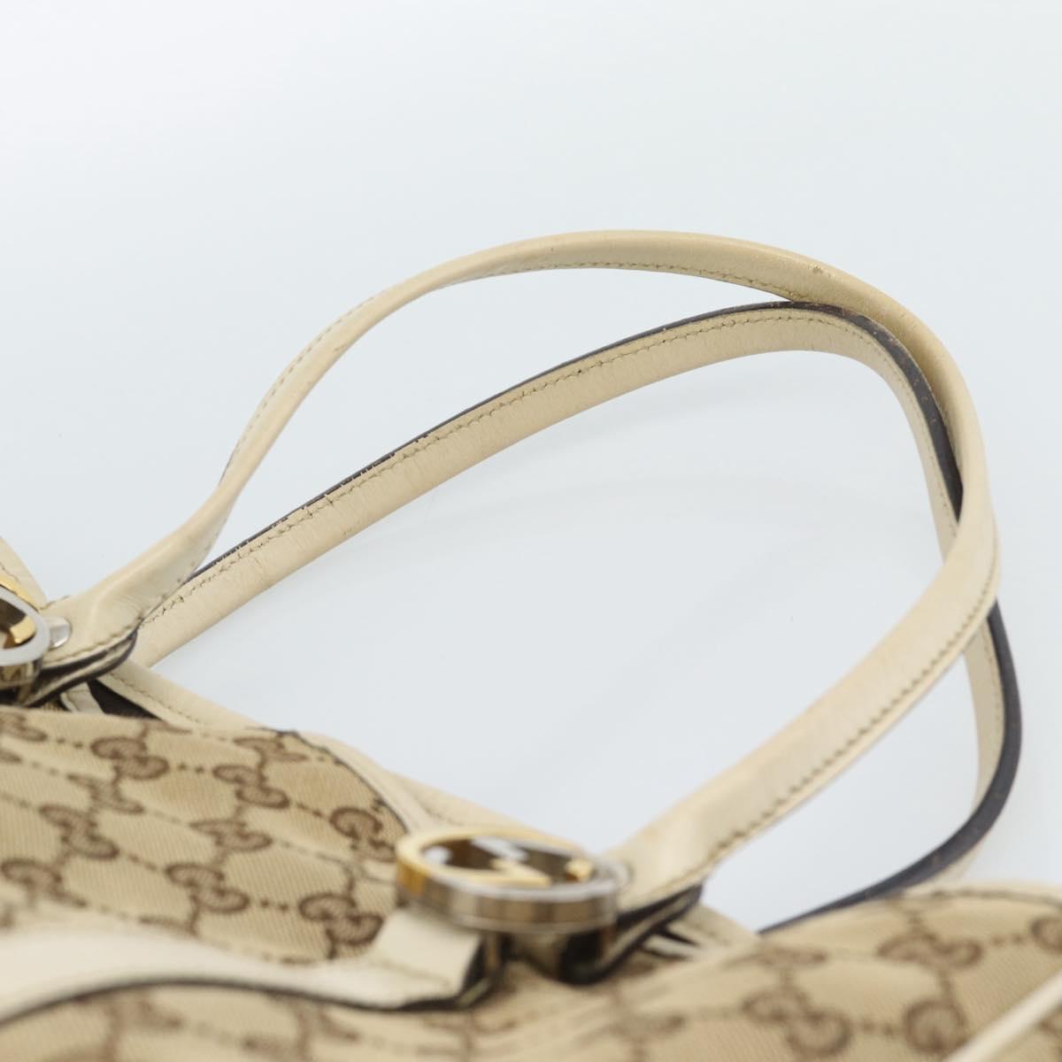GUCCI GG Canvas Miss GG Tote Bag Beige Silver gold 232957 Auth 189245