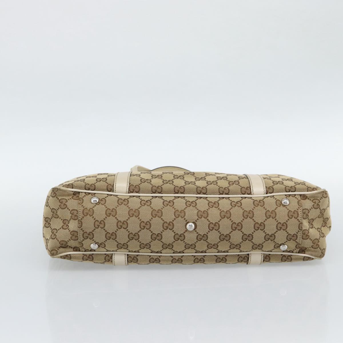 GUCCI GG Canvas Miss GG Tote Bag Beige Silver gold 232957 Auth 189245
