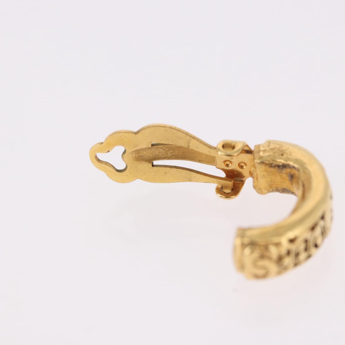 CHANEL Earring metal Gold Tone CC Auth 189258V