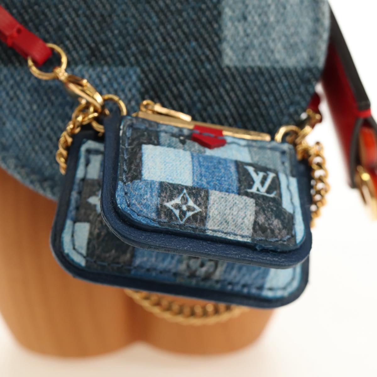 LOUIS VUITTON Monogram Denim Patchwork Vivienne Doll Blue GI0463 Auth 189263SM
