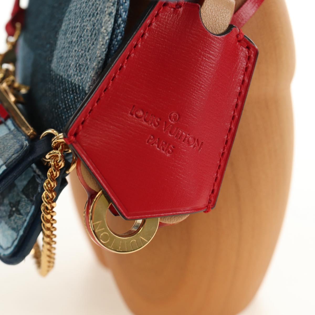 LOUIS VUITTON Monogram Denim Patchwork Vivienne Doll Blue GI0463 Auth 189263SM