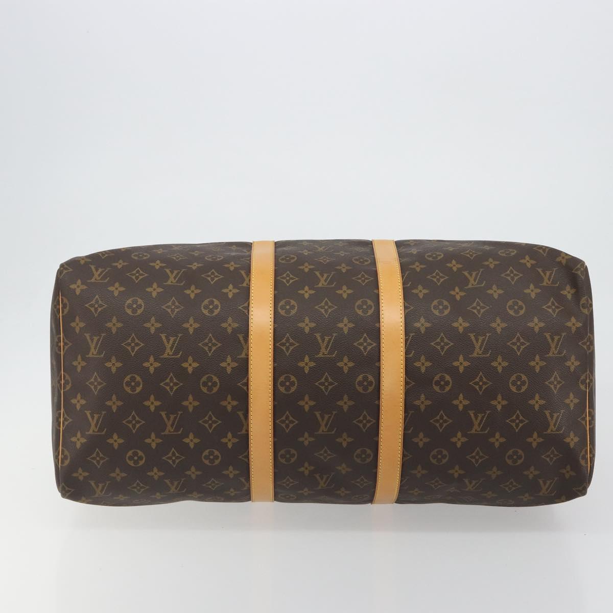 LOUIS VUITTON Monogram Keepall 55 Boston Bag M41424 LV Auth 189275