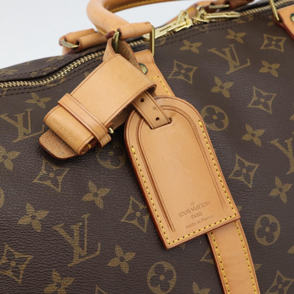 LOUIS VUITTON Monogram Keepall 55 Boston Bag M41424 LV Auth 189278V