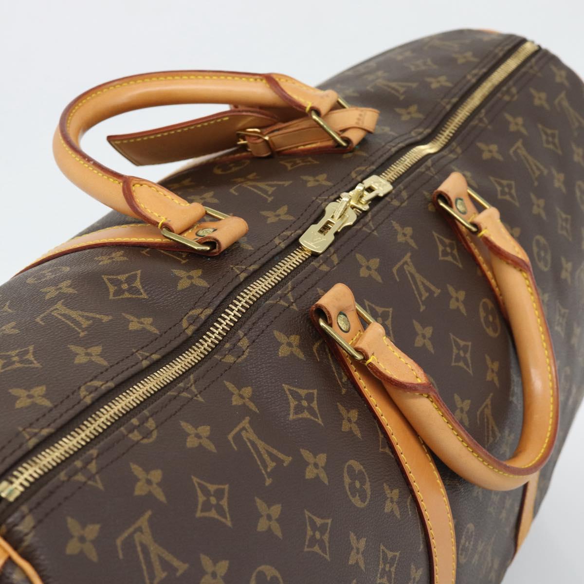 LOUIS VUITTON Monogram Keepall 55 Boston Bag M41424 LV Auth 189278V