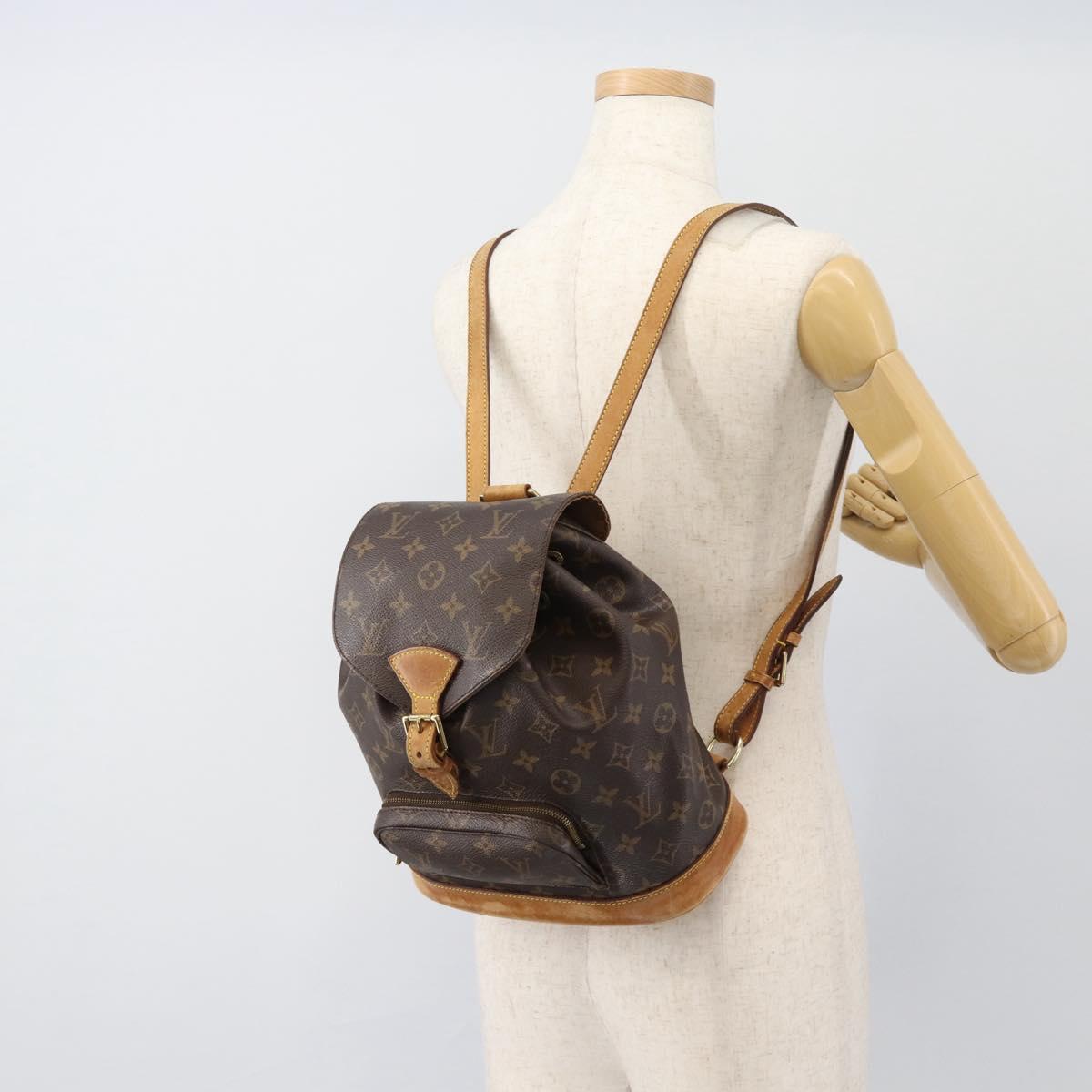 LOUIS VUITTON Monogram Montsouris MM Backpack M51136 LV Auth 189280