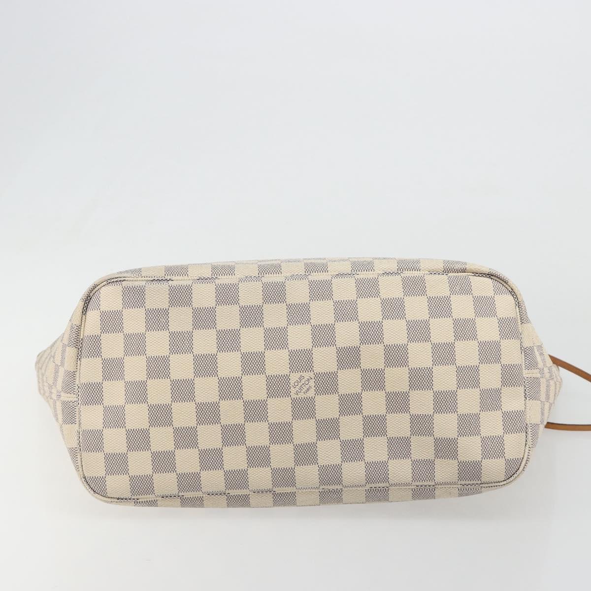 LOUIS VUITTON Damier Azur Neverfull MM Tote Bag N41605 LV Auth 189288