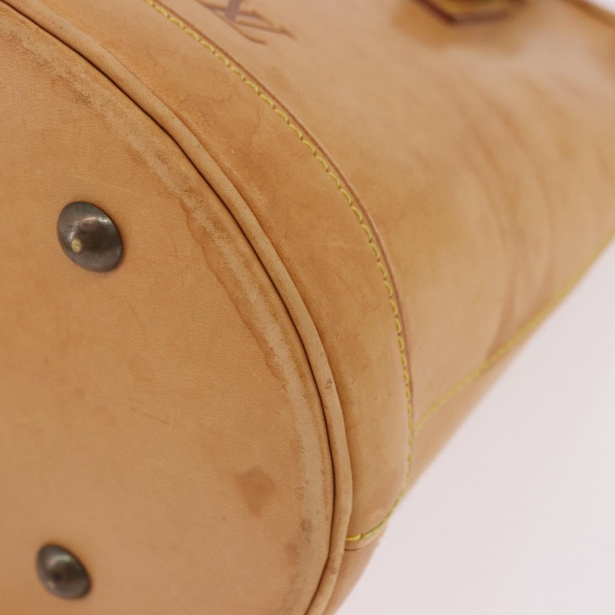 LOUIS VUITTON Nomad leather Bucket PM Shoulder Bag Beige M85001 LV Auth 189289