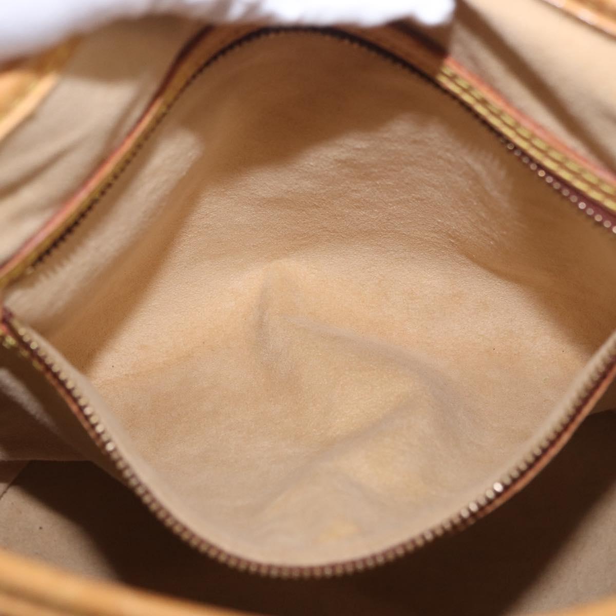 LOUIS VUITTON Nomad leather Bucket PM Shoulder Bag Beige M85001 LV Auth 189289
