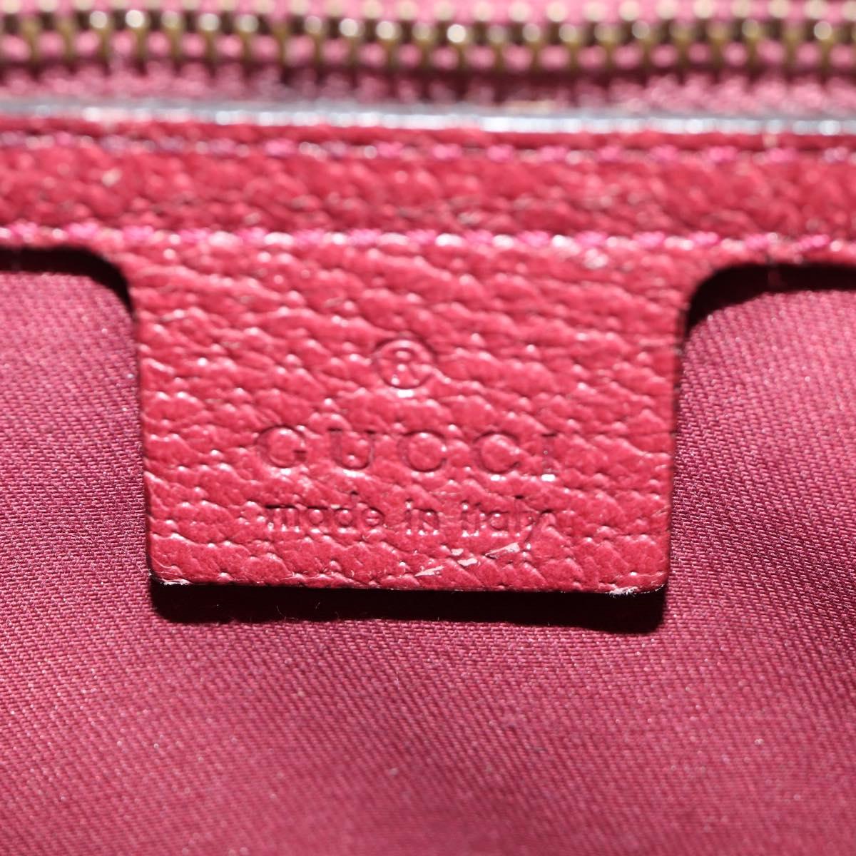 GUCCI GG Canvas Horsebit Hand Bag Pink Gold 120984 Auth 189295V