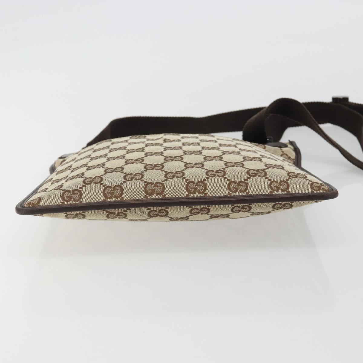GUCCI GG Canvas Shoulder Bag Beige Silver 27639 Auth 189298A