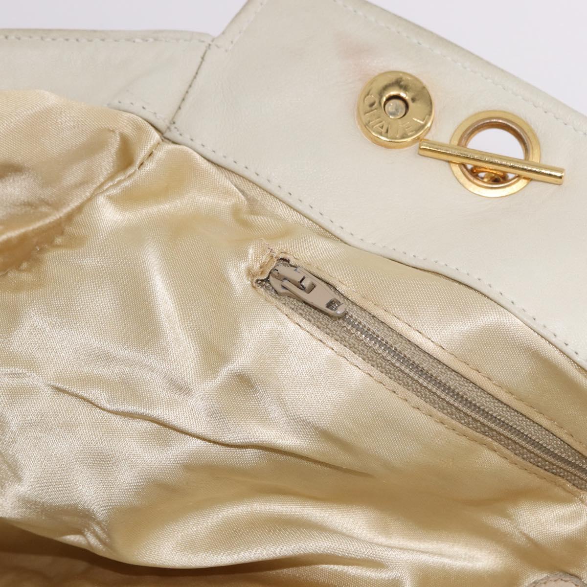 CHANEL Matelasse Shoulder Bag Canvas Pink Gold CC Auth 189308