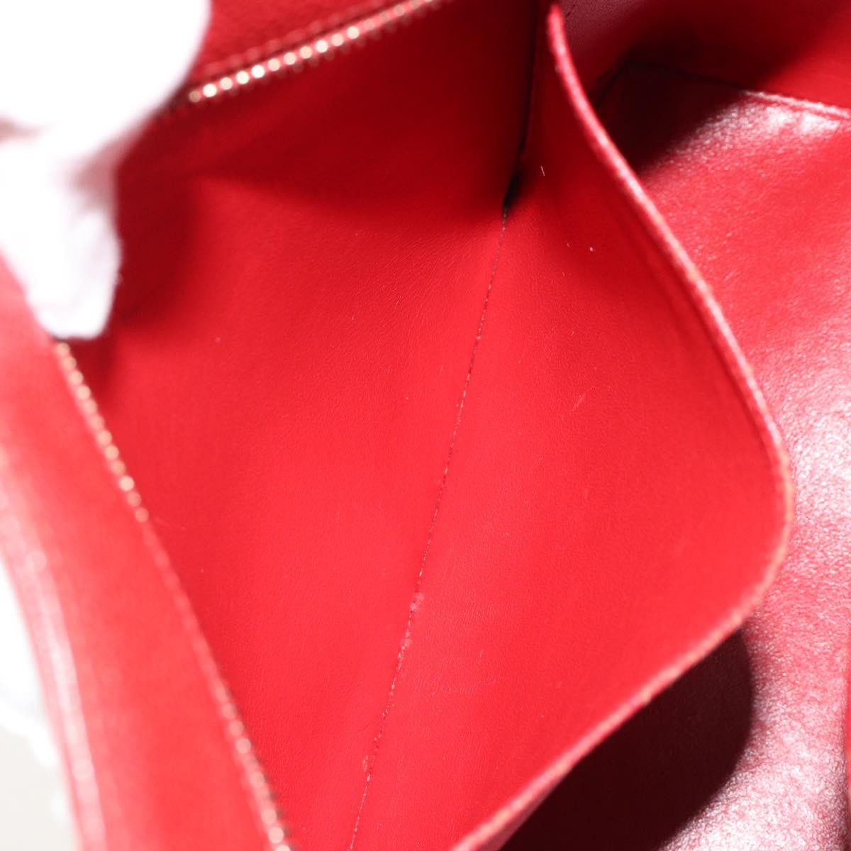 CHANEL Matelasse Reprint Tote Bag Caviar Skin Red CC Auth 189312SAV