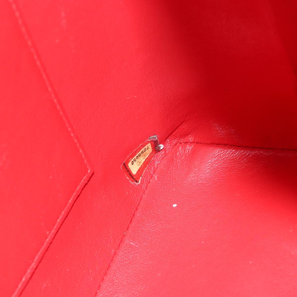 CHANEL Matelasse Reprint Tote Bag Caviar Skin Red CC Auth 189312SAV