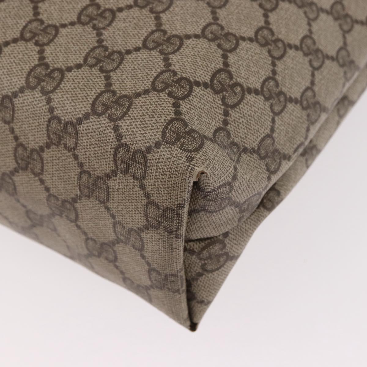 GUCCI GG Supreme Web Sherry Line Tote Bag PVC Beige 39 02 003 Auth 189324