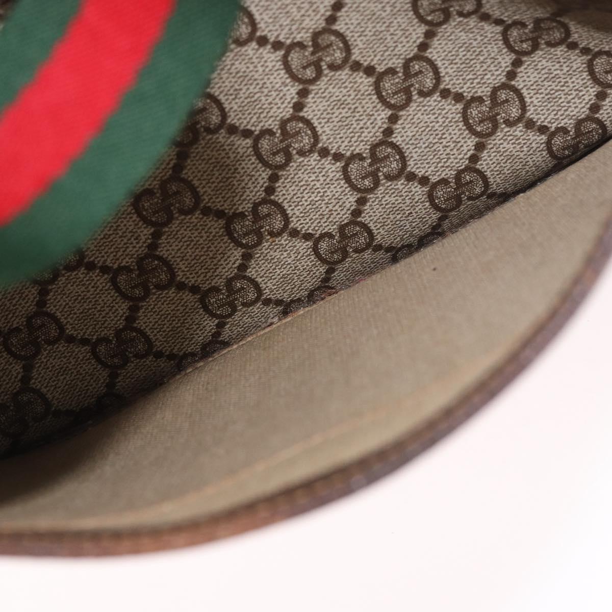 GUCCI GG Supreme Web Sherry Line Tote Bag PVC Beige 39 02 003 Auth 189324