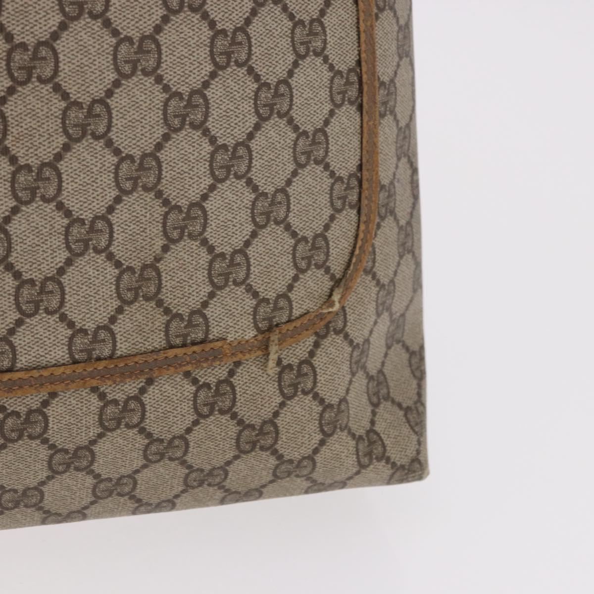 GUCCI GG Supreme Web Sherry Line Tote Bag PVC Beige 39 02 003 Auth 189324
