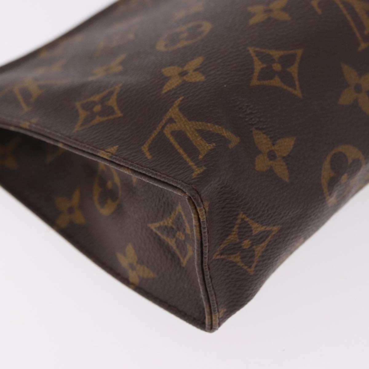 LOUIS VUITTON Monogram Poche Toilette 19 Pouch M47544 LV Auth 189335
