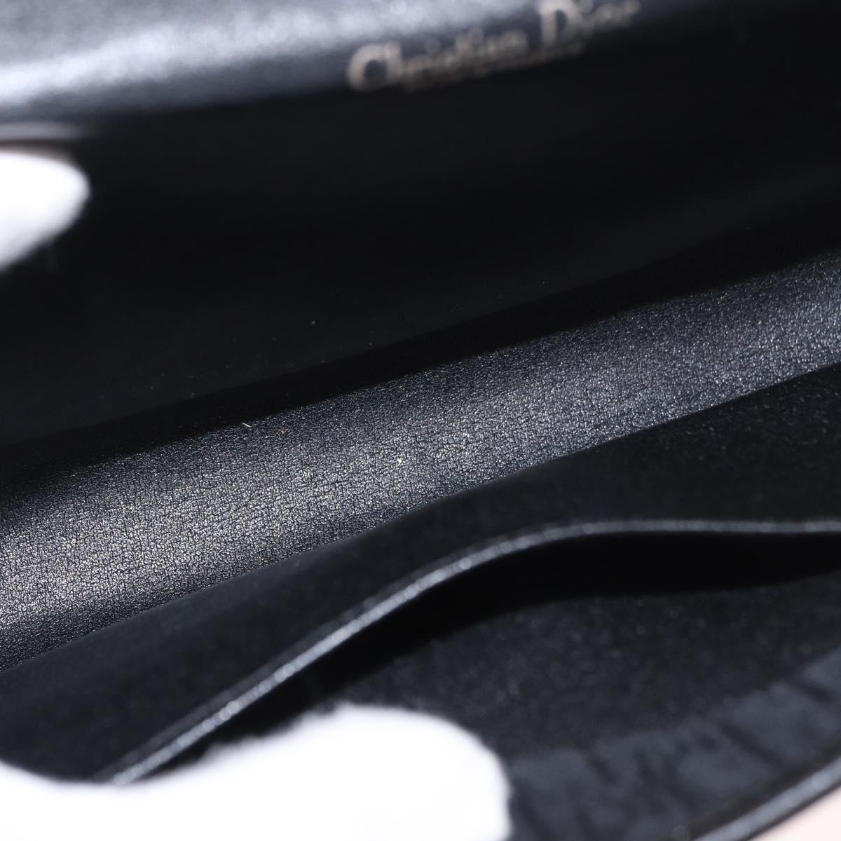 Christian Dior Trotter Canvas Hand Bag Black Gold Auth 189336