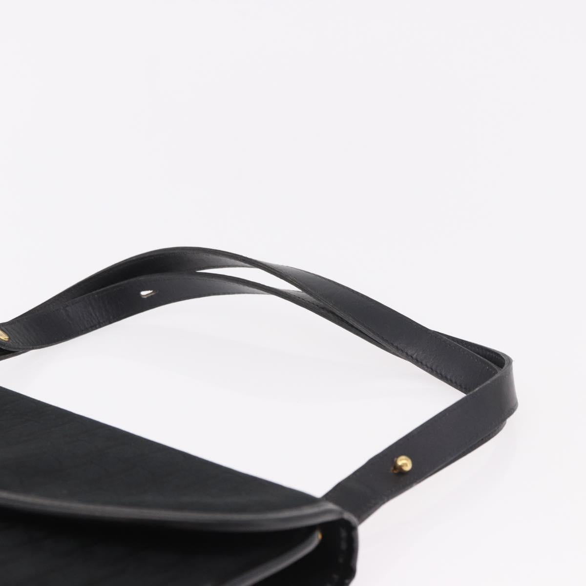 Christian Dior Trotter Canvas Hand Bag Black Gold Auth 189336