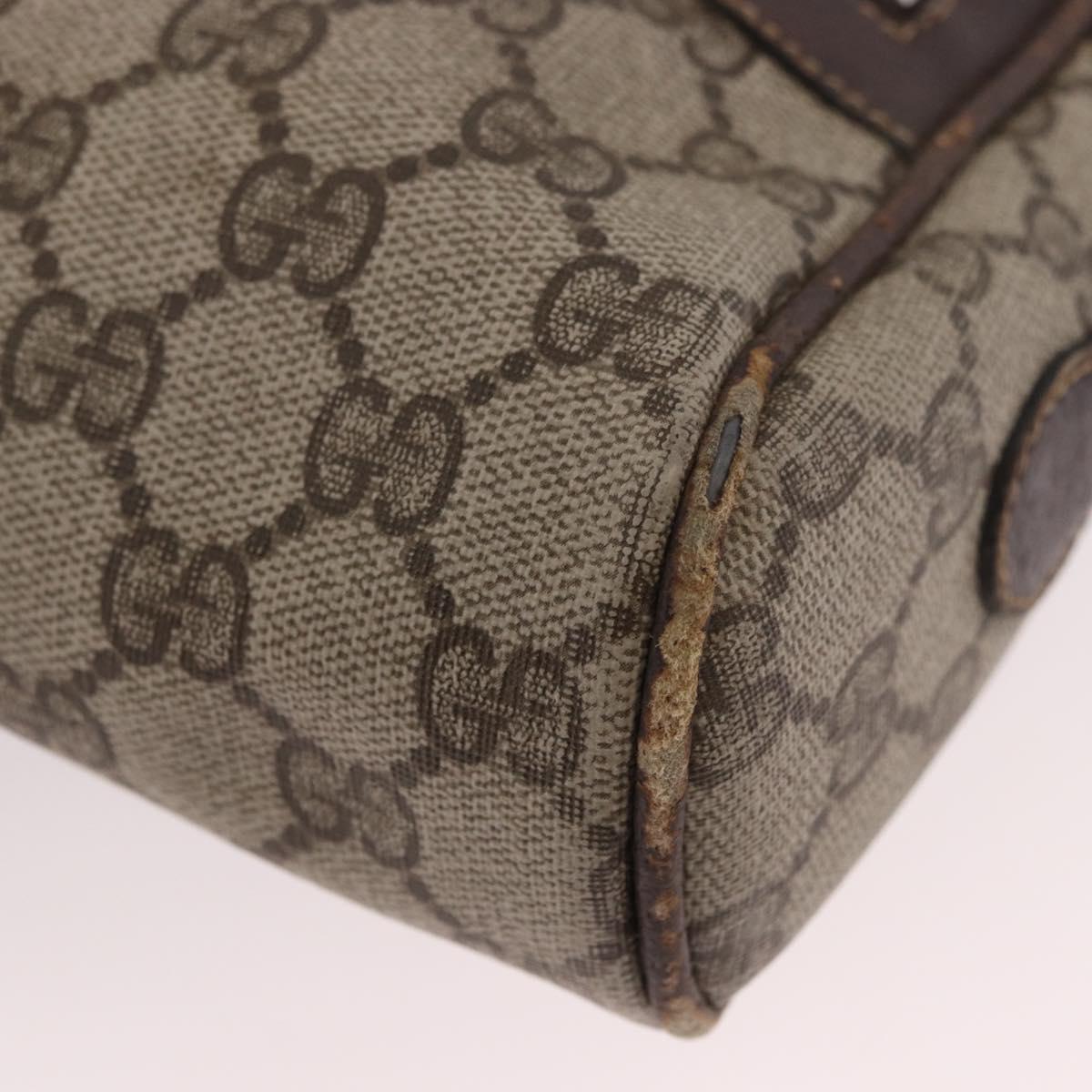 GUCCI GG Supreme Web Sherry Line Shoulder Bag PVC Beige Red 010 378 Auth 189338