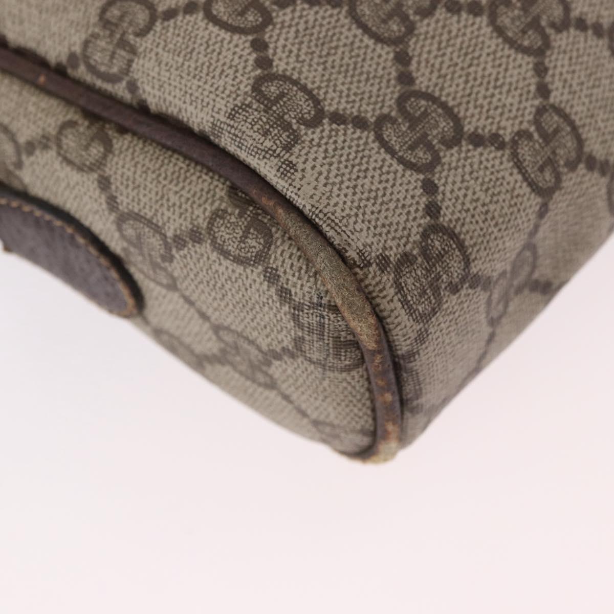 GUCCI GG Supreme Web Sherry Line Shoulder Bag PVC Beige Red 010 378 Auth 189338