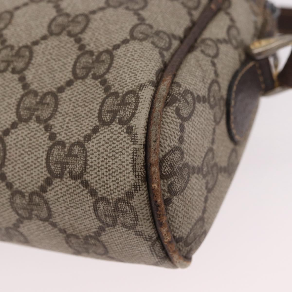 GUCCI GG Supreme Web Sherry Line Shoulder Bag PVC Beige Red 010 378 Auth 189338