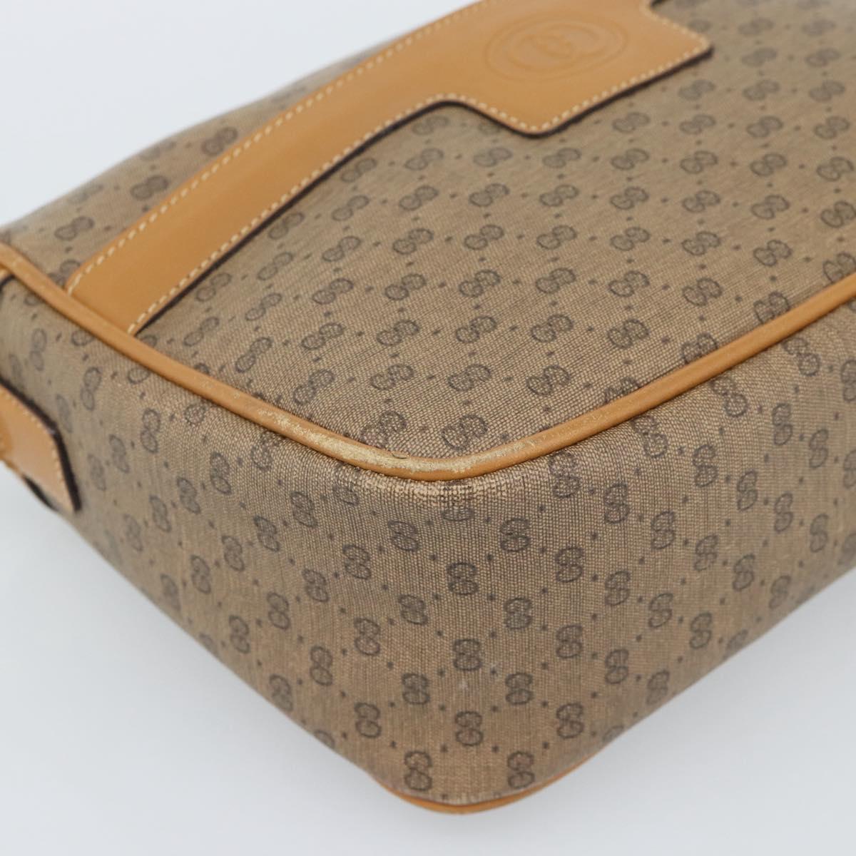 GUCCI Micro GG Supreme Shoulder Bag PVC Beige Gold 001 14 0412 Auth 189340