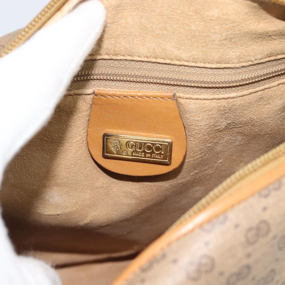 GUCCI Micro GG Supreme Shoulder Bag PVC Beige Gold 001 14 0412 Auth 189340