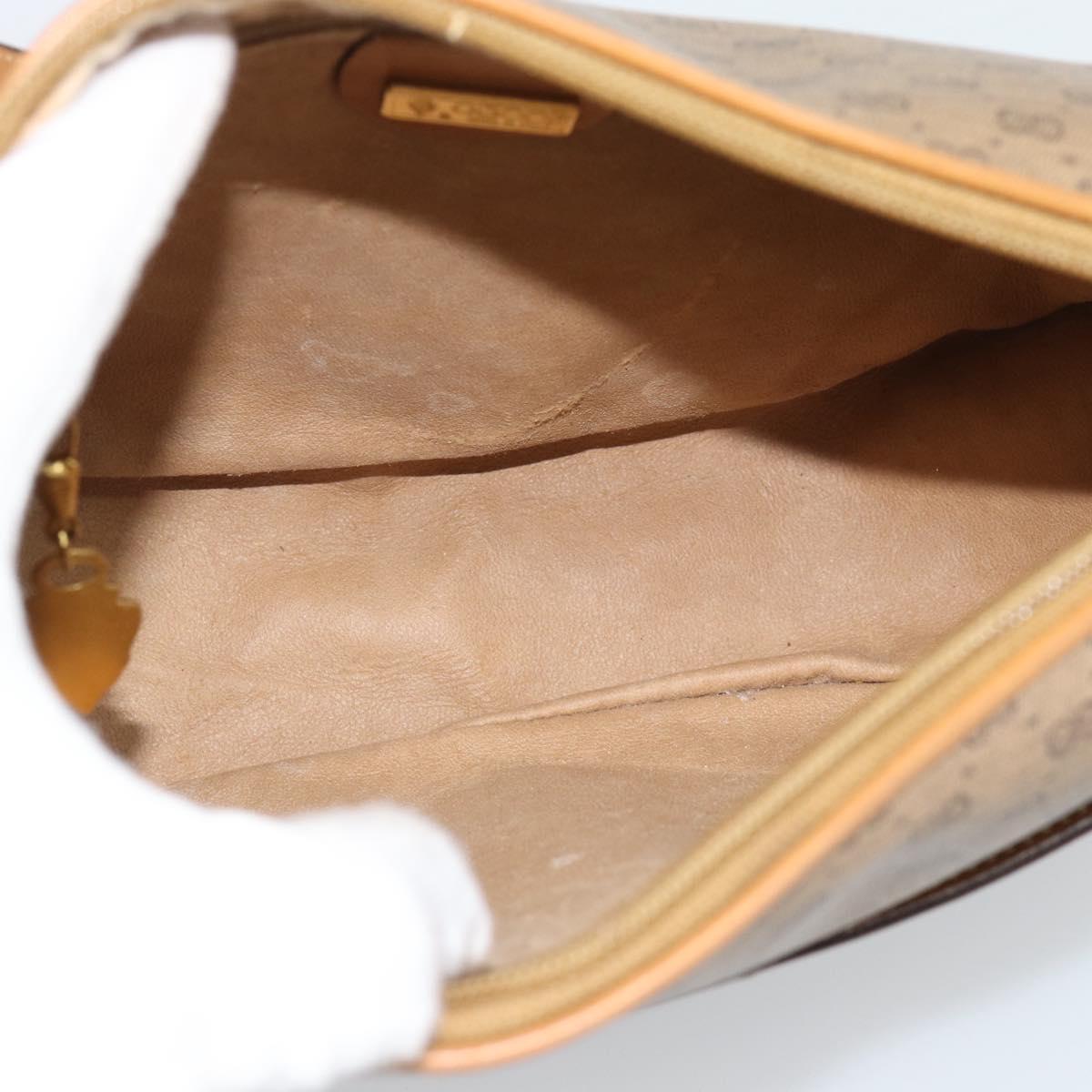 GUCCI Micro GG Supreme Shoulder Bag PVC Beige Gold 001 14 0412 Auth 189340
