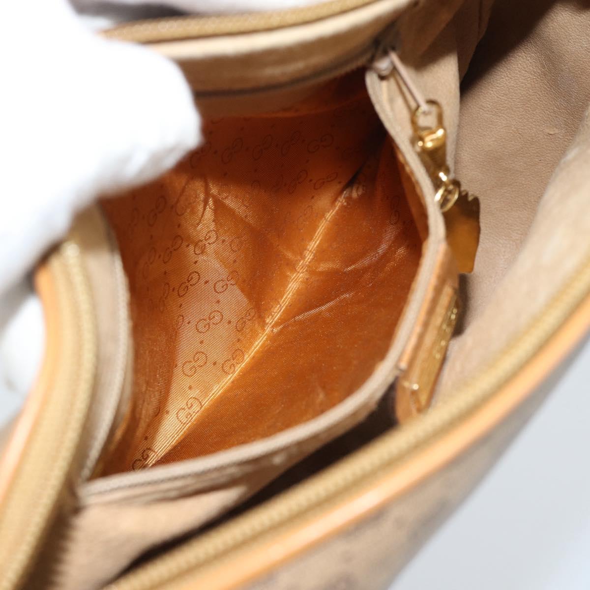 GUCCI Micro GG Supreme Shoulder Bag PVC Beige Gold 001 14 0412 Auth 189340