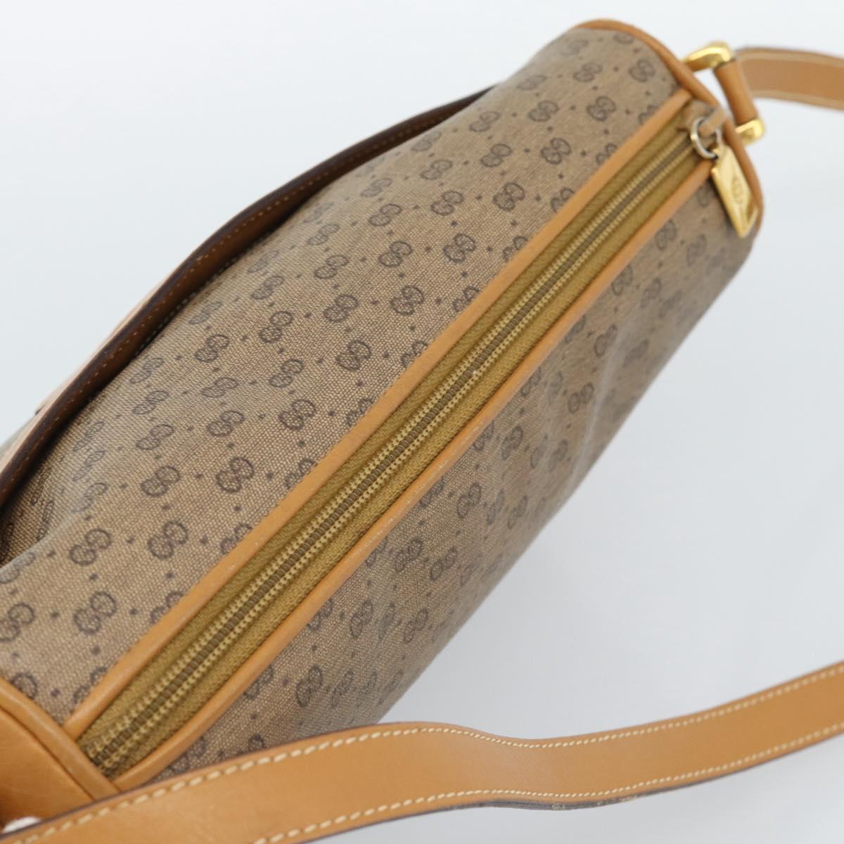 GUCCI Micro GG Supreme Shoulder Bag PVC Beige Gold 001 14 0412 Auth 189340