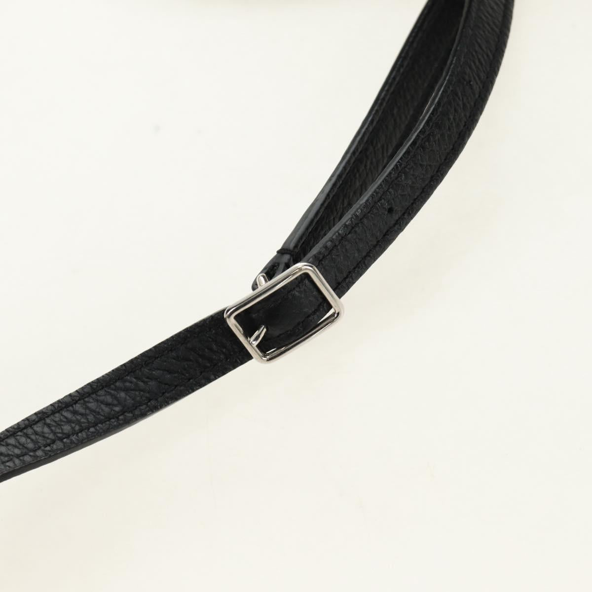 CELINE Big bag Small Hand Bag Leather Black Silver Auth 189349SAM